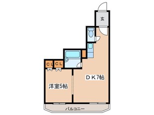 クレセント細川北２５条の物件間取画像